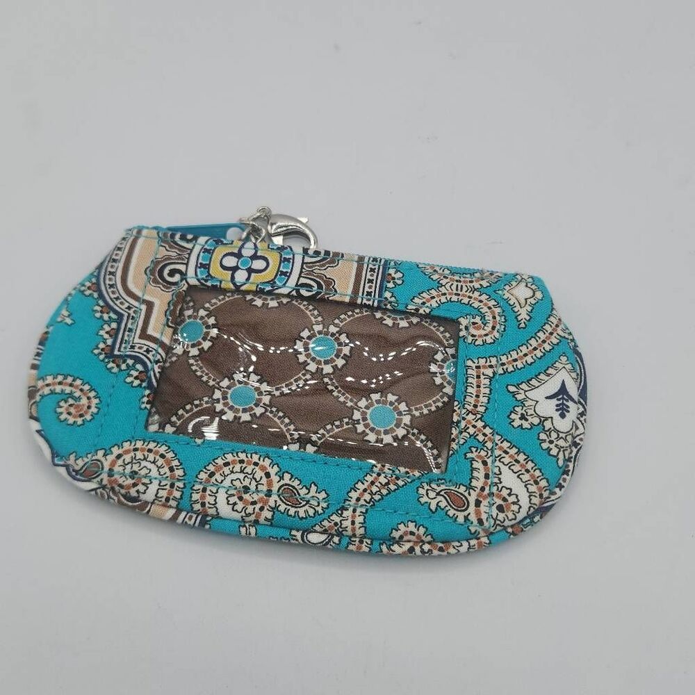 Vera Bradley totally turquiose messenger bag,wallet and clip on ID holder - Picture 13 of 13